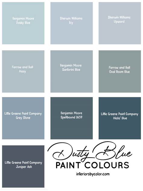 dusty blue paint colors